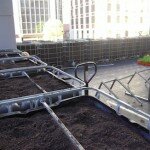rooftop garden ready for planting