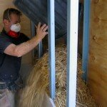 some loose straw going into walls